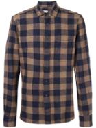 Xacus Checked Shirt, Men's, Size: 40, Blue, Cotton/wool/cashmere