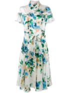 Rossella Jardini - Floral Print Shirt Dress - Women - Silk - 46, White, Silk