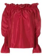 Adam Lippes Off-the-shoulder Blouse - Red