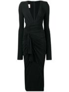 Alexandre Vauthier Ruched Cocktail Dress - Black