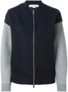 Stella Mccartney Contrast Sleeve Jersey Jacket, Women's, Size: 44, Blue, Cotton/polyamide/viscose