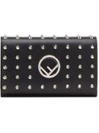 Fendi Studded Continental Wallet - Black