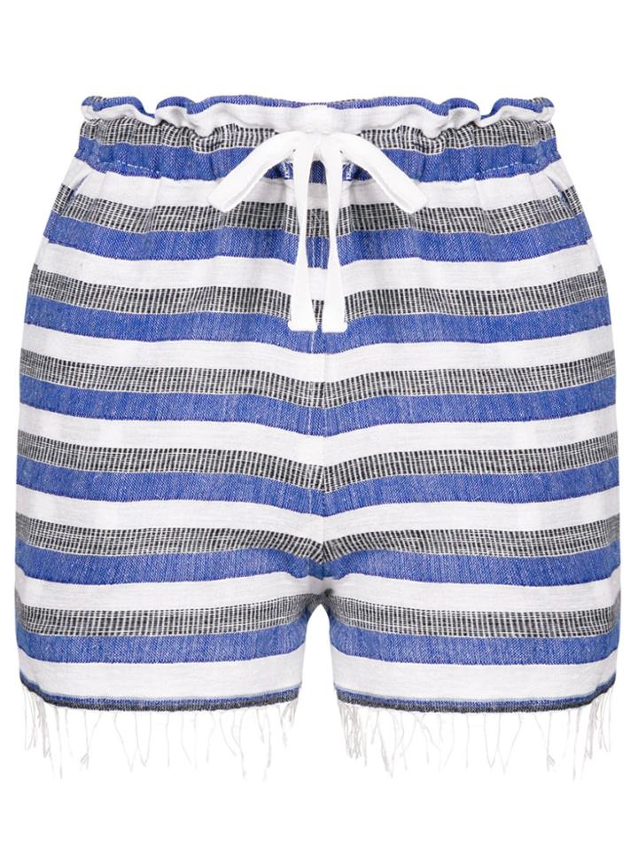 Lemlem Striped Drawstring Shorts - Blue
