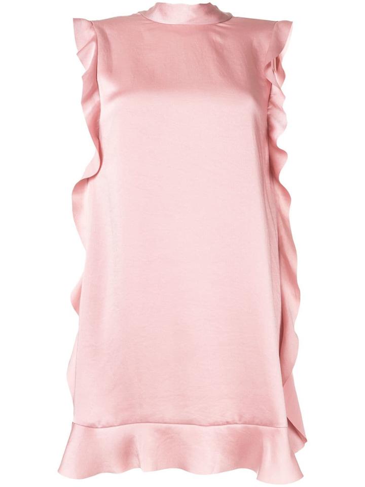 Red Valentino Ruffled Trim Dress - Pink