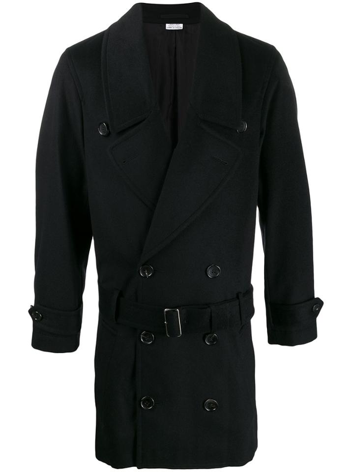 Comme Des Garçons Homme Plus Boxy Fit Belted Double-breasted Coat -