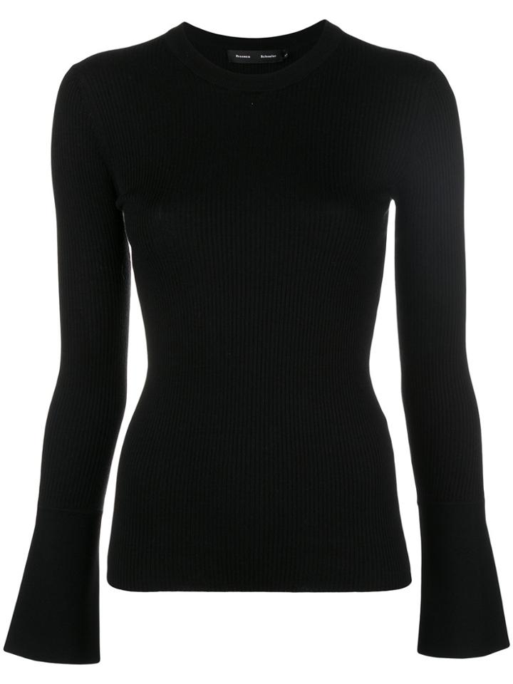 Proenza Schouler Long-sleeve Fitted Sweater - Black