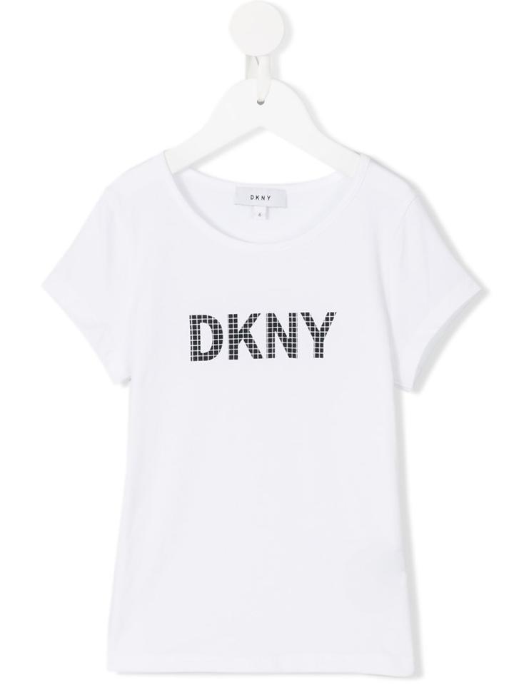 Dkny Kids Logo Print T-shirt, Girl's, Size: 12 Yrs, White