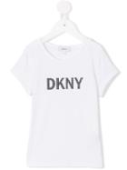 Dkny Kids Logo Print T-shirt, Girl's, Size: 12 Yrs, White