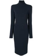 Dsquared2 - Funnel Neck Dress - Women - Polyamide/spandex/elastane/virgin Wool - L, Blue, Polyamide/spandex/elastane/virgin Wool