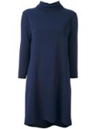 P.a.r.o.s.h. Turtle Neck Dress, Women's, Size: Medium, Blue, Polyester/spandex/elastane