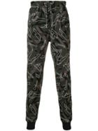 Les Hommes Urban Camouflage Print Track Pants - Green