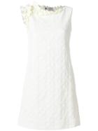 Lanvin Floral Cloqué Dress - White