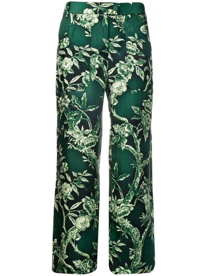 F.r.s For Restless Sleepers Floral Print Straight Trousers - Green