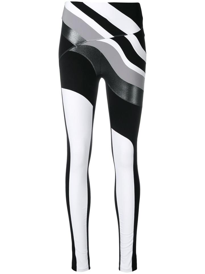 No Ka' Oi Wave Print Sport Leggings - Black