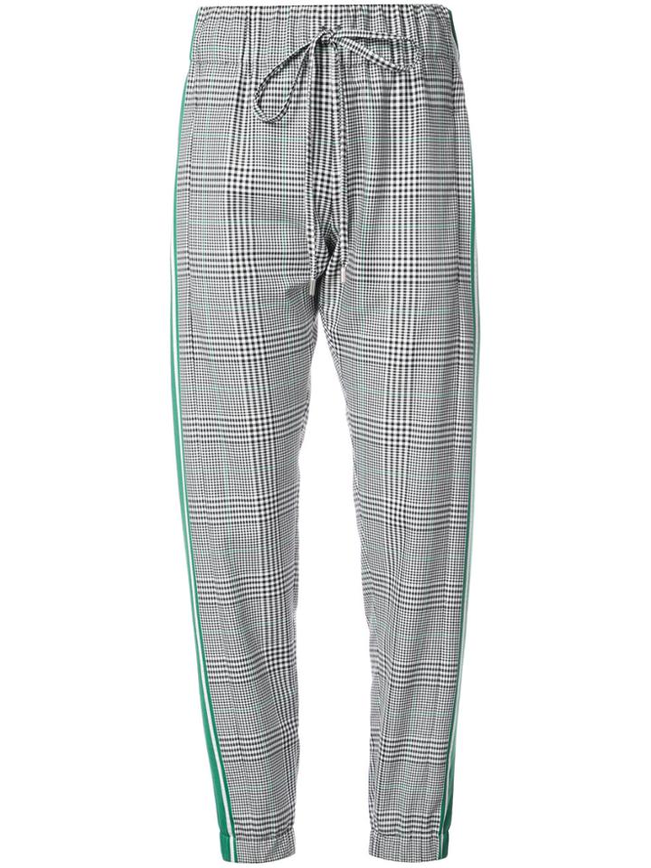 Monse Plaid Track Pants - Black