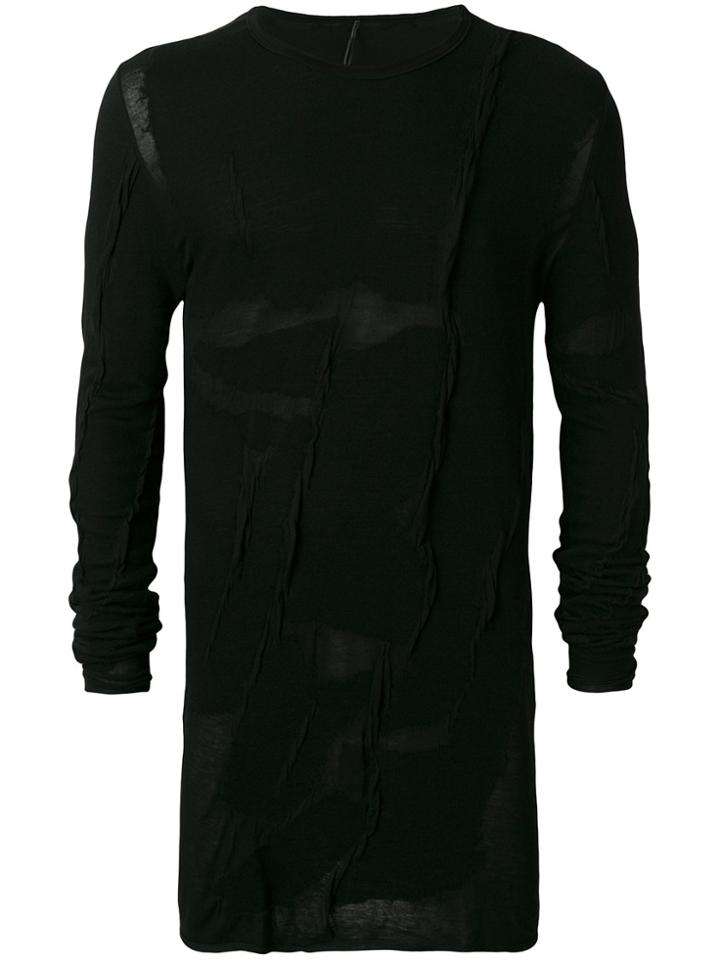Masnada Long Textured Sweater - Black