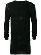 Masnada Long Textured Sweater - Black
