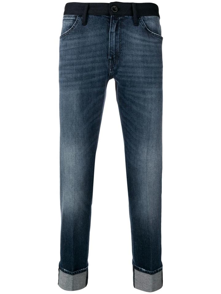 Pt05 Twill Trim Jeans - Blue
