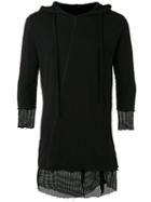 Thom Krom Net Trim Hoodie, Men's, Size: Xl, Black, Cotton
