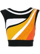 No Ka' Oi Colour Block Cropped Top - Black