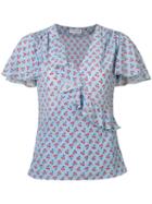 Altuzarra - Cherry Print Blouse - Women - Silk - 40, Blue, Silk