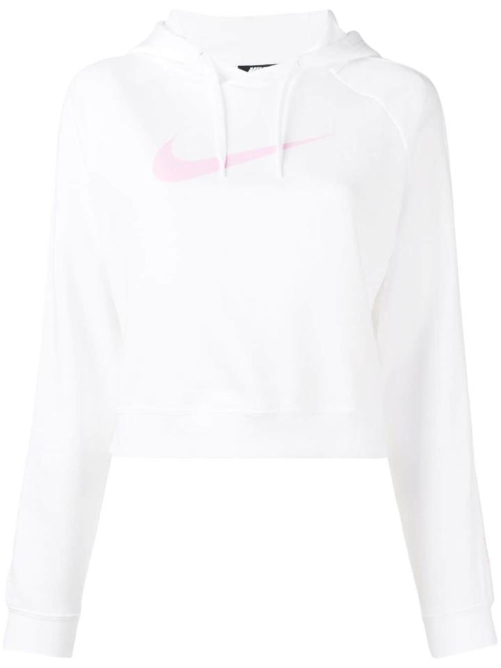 Nike Cropped Logo Hoodie - White
