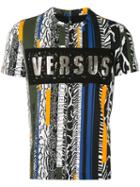 Versus - Printed T-shirt - Men - Cotton/spandex/elastane/metal - Xl, Black, Cotton/spandex/elastane/metal