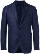 Tagliatore Two-button Blazer, Men's, Size: 56, Blue, Virgin Wool/cupro/cotton