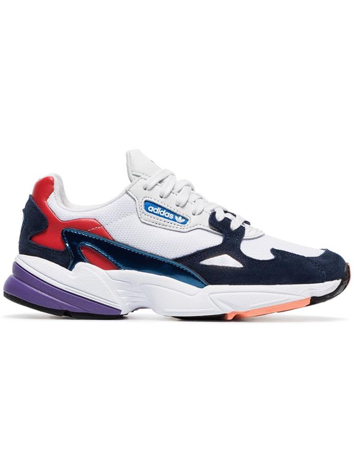Adidas White Falcon Grunge Suede Sneakers