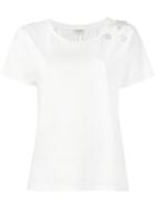 Saint Laurent Crystal Stars T-shirt, Women's, Size: Medium, White, Cotton/polyester/glass
