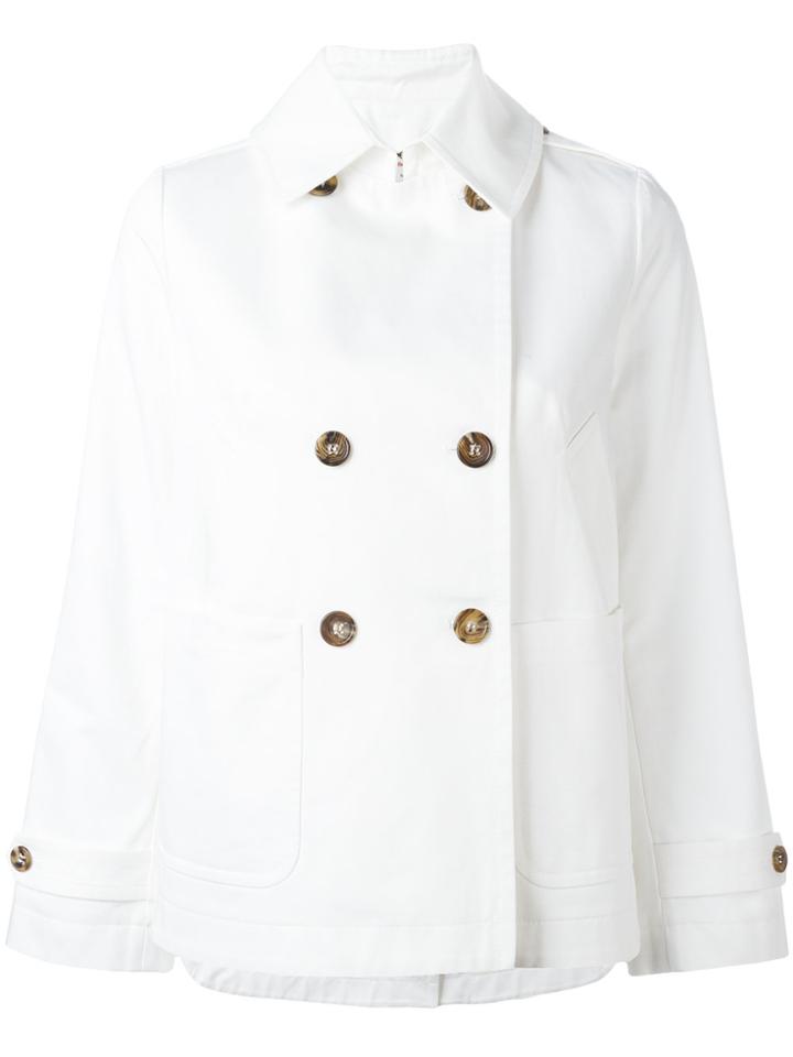 Alberto Biani Boxy Double-breasted Jacket - White