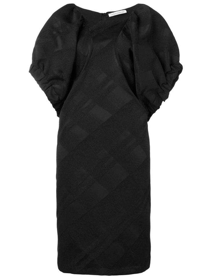 Stefano Mortari Check Print Shift Dress - Black