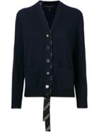 Marc Jacobs Striped Detail Cardigan - Blue