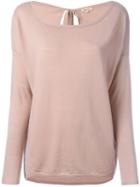 P.a.r.o.s.h. Back Tie Sweater, Women's, Size: Medium, Pink/purple, Wool