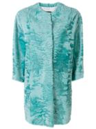 Liska Round Neck Coat - Blue