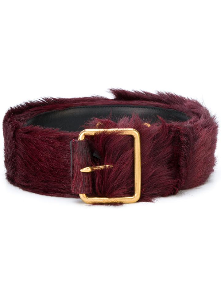 Prada Appliqué Buckle Belt - Pink & Purple