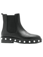 Red Valentino Pearl-embellished Ankle Boots - Black