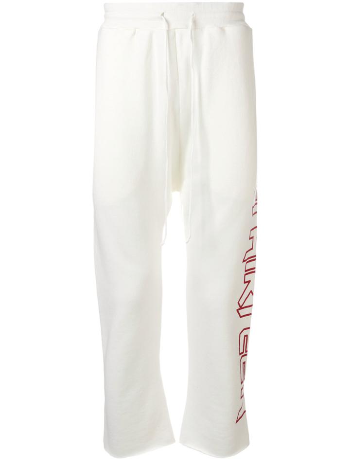 R13 Logoed Slim Fit Track Pants - White