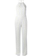 Love Moschino - Daisy Print Jumpsuit - Women - Viscose/polyester - 42, Blue, Viscose/polyester