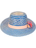 Yosuzi - 'simea' Hat - Women - Cotton/wool/straw - 57, Blue, Cotton/wool/straw