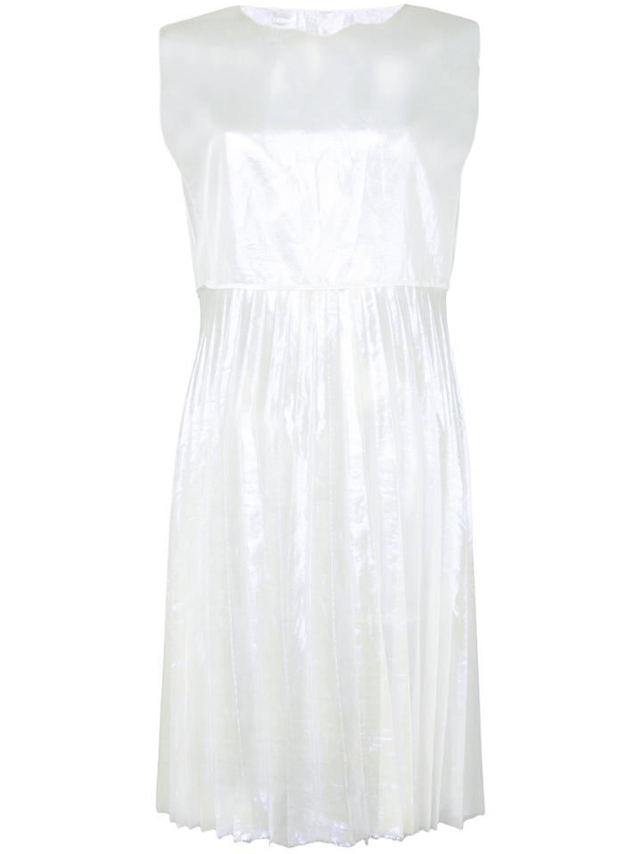 Zambesi Pleated Shimmer Dress - White