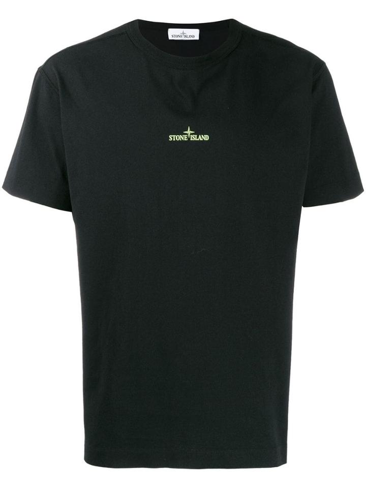 Stone Island Embroidered T-shirt - Black
