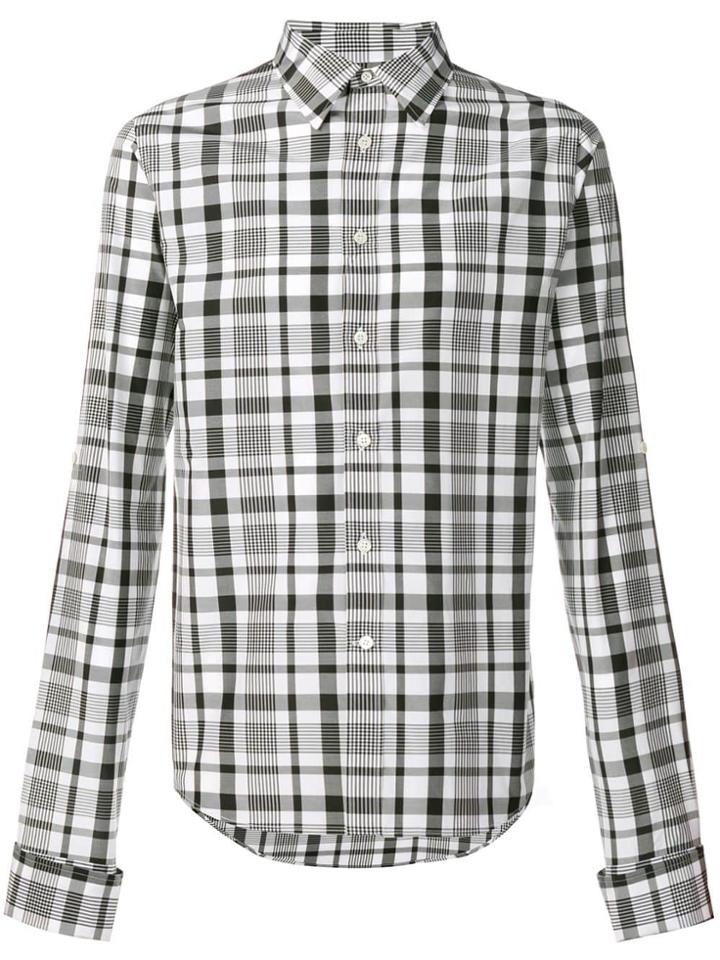 Alexander Mcqueen Checked Button Up Shirt - Black