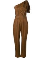 Max Mara One-shoulder Jumpsuit - Brown