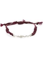 1-100 Twisted Wire Bead Bracelet, Adult Unisex, Red