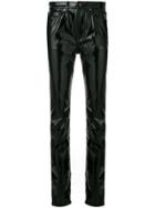 Saint Laurent Mid-rise Vinyl Trousers - Black