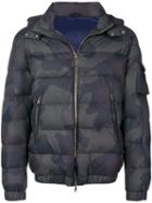 Eleventy Camouflage Puffer Jacket - Grey