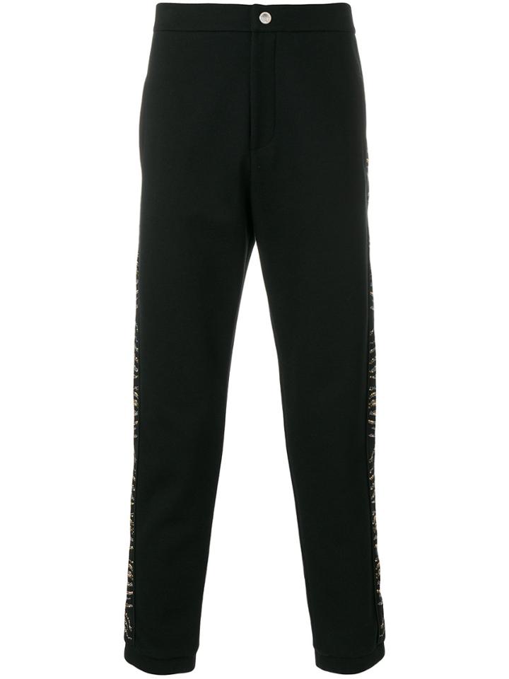 Roberto Cavalli Micro Studded Panel Trousers - Black
