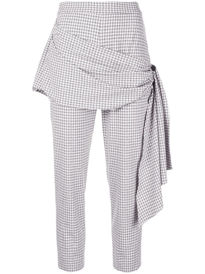Hellessy Scarf Tie Cropped Trousers - Blue