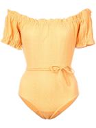 Lisa Marie Fernandez Off-the-shoulder Swimsuit - Yellow & Orange